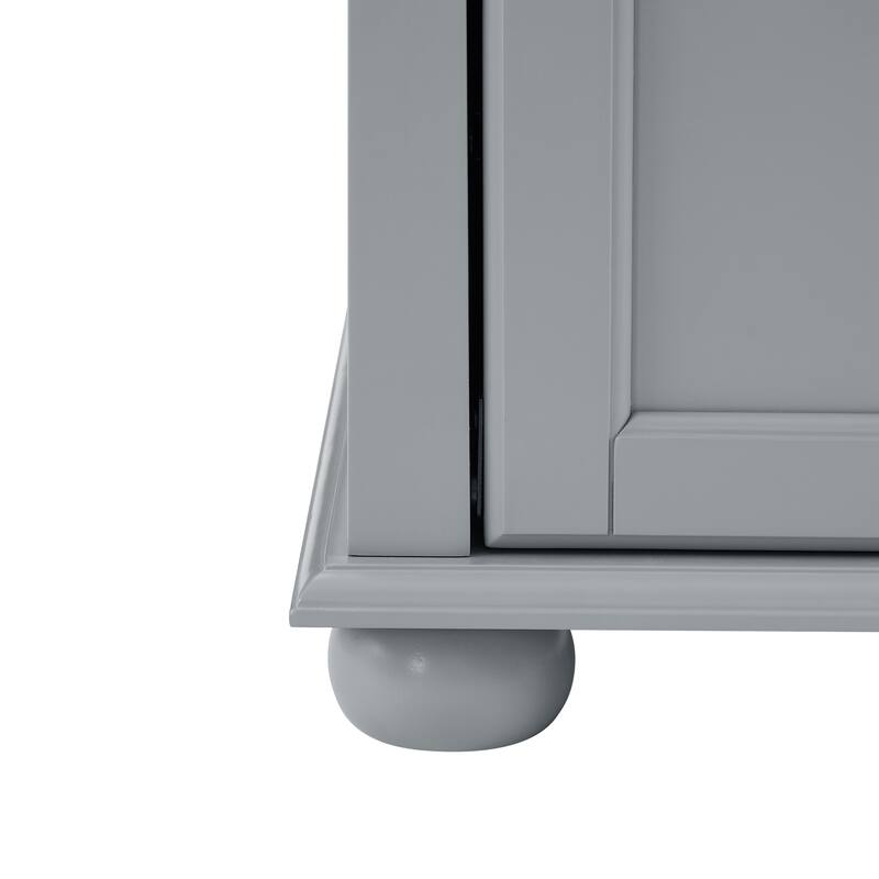 Hall Tree Storage Bench with Rattan Door, Shoe Bench with Adjustable Shelf