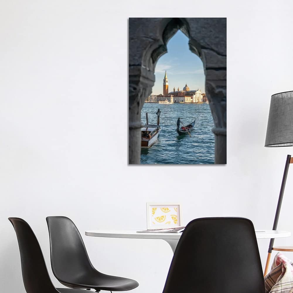 iCanvas "View Of San Giorgio Maggiore And Gondola, Venice, Italy" by Jan Becke Canvas Print