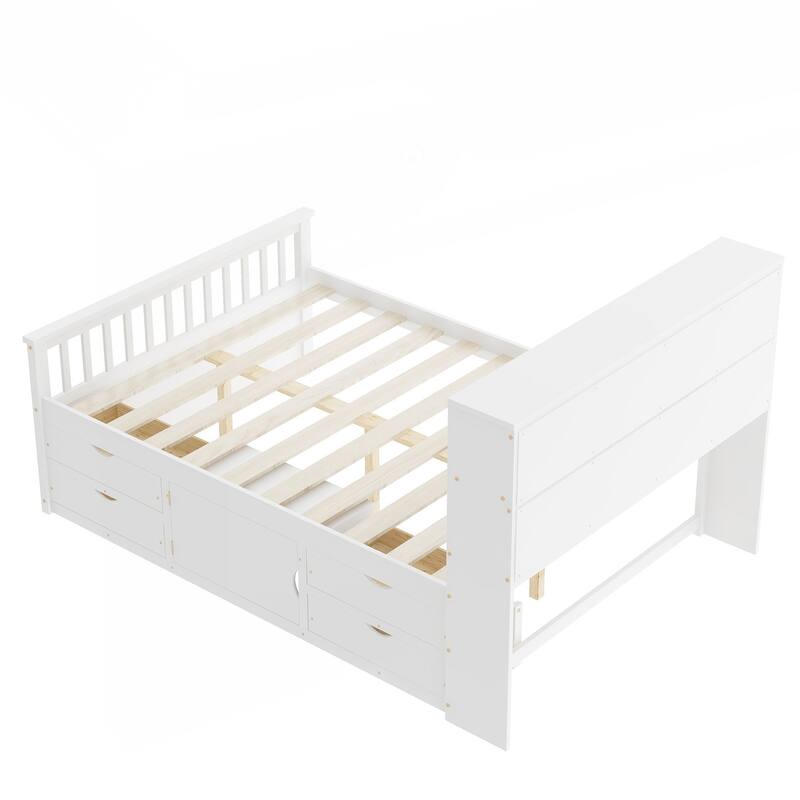 Versatile Platform Bed Frame with Abundant Storage and Stylish Design