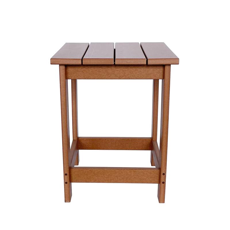 Mason Poly Resin Eco-Friendly All-Weather Square Patio Side Table