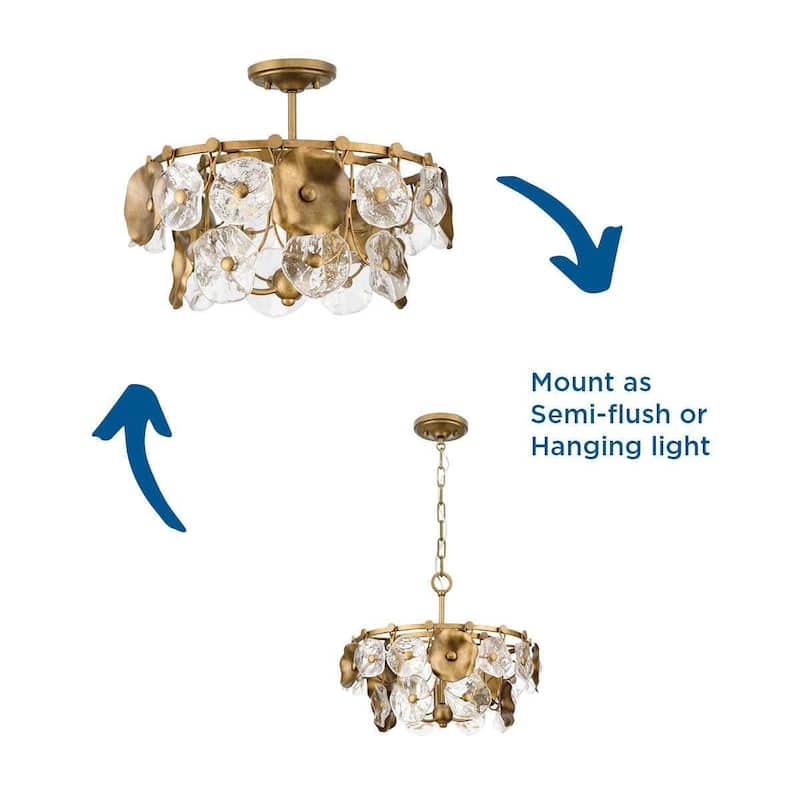 Progress Lighting P500442 Loretta 3 Light 18" Wide Pendant
