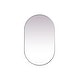 preview thumbnail 1 of 9, Elegant Lighting MR2A3660 Asha 36" W x 60" H Oval Framed Bathroom Silver