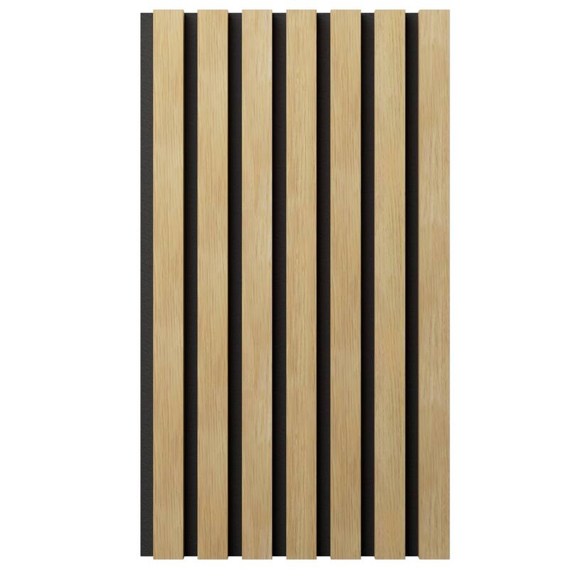 AcoustixPro Noise Cancelling Traditional Small Slat Wall Panel (2 Pack) - Puritan Pine - 11"W x 94 1/2"H