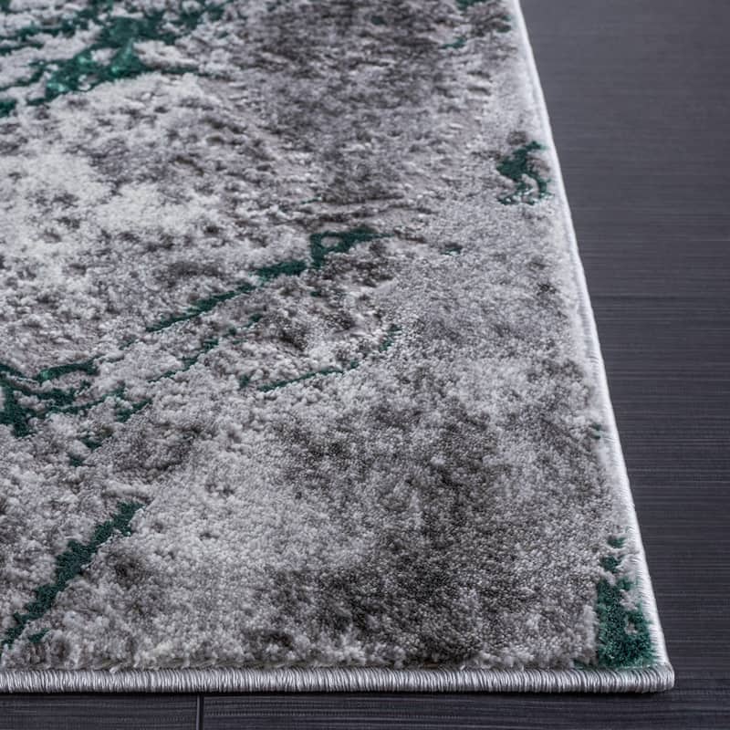 SAFAVIEH Craft Cupertina Modern & Contemporary Rug - 6'7" Square - Grey/Green