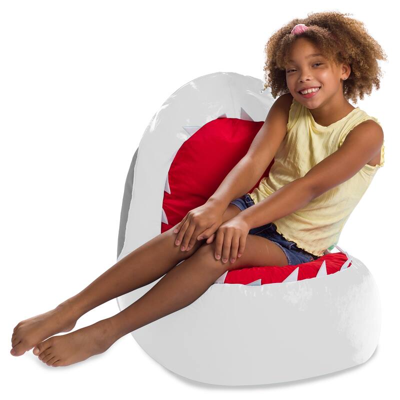 Shark Filled Bean Bag Chair or Cover Only for Toddlers and Kids, Large 30"