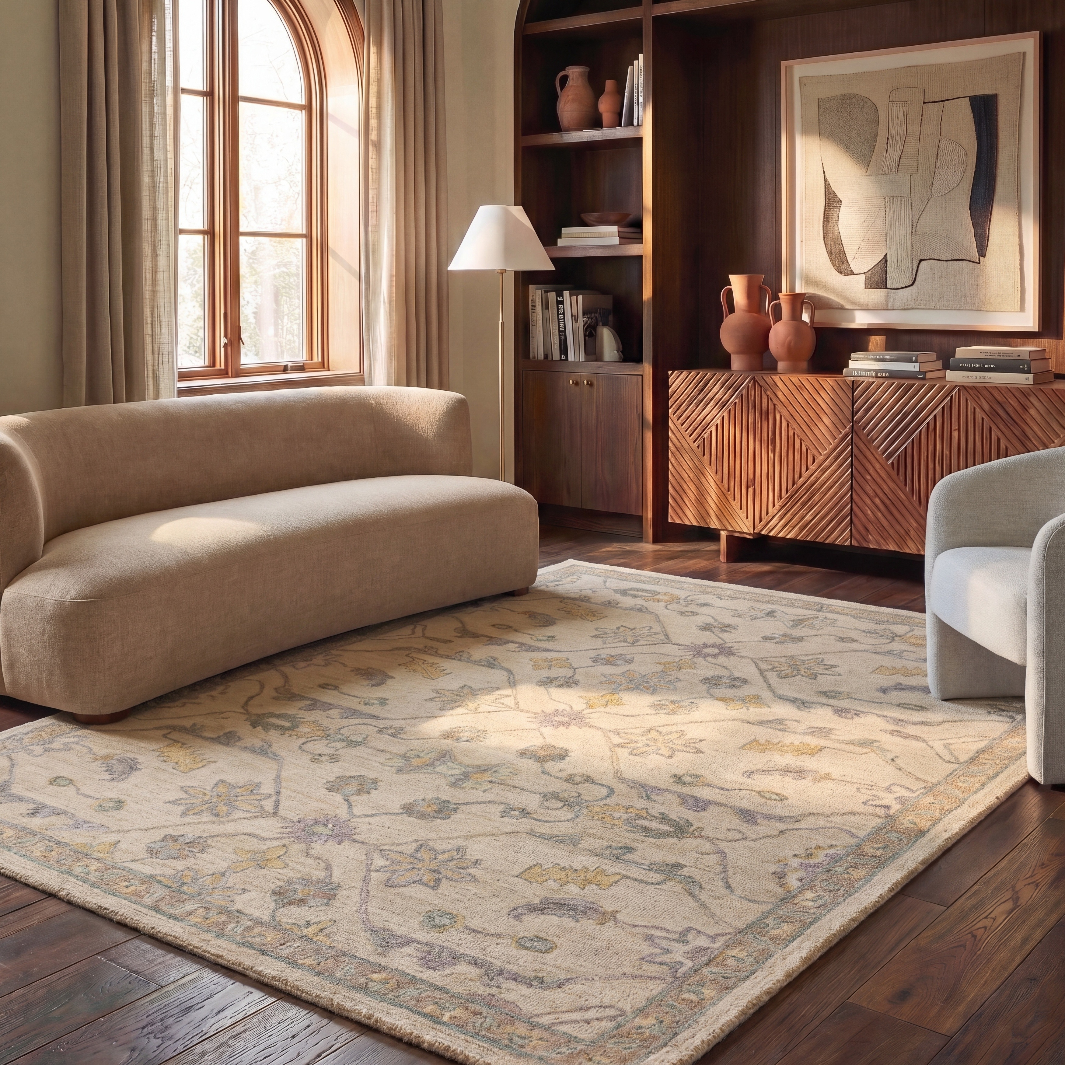 SAFAVIEH Handmade Blossom Eefke Modern Floral Wool Rug