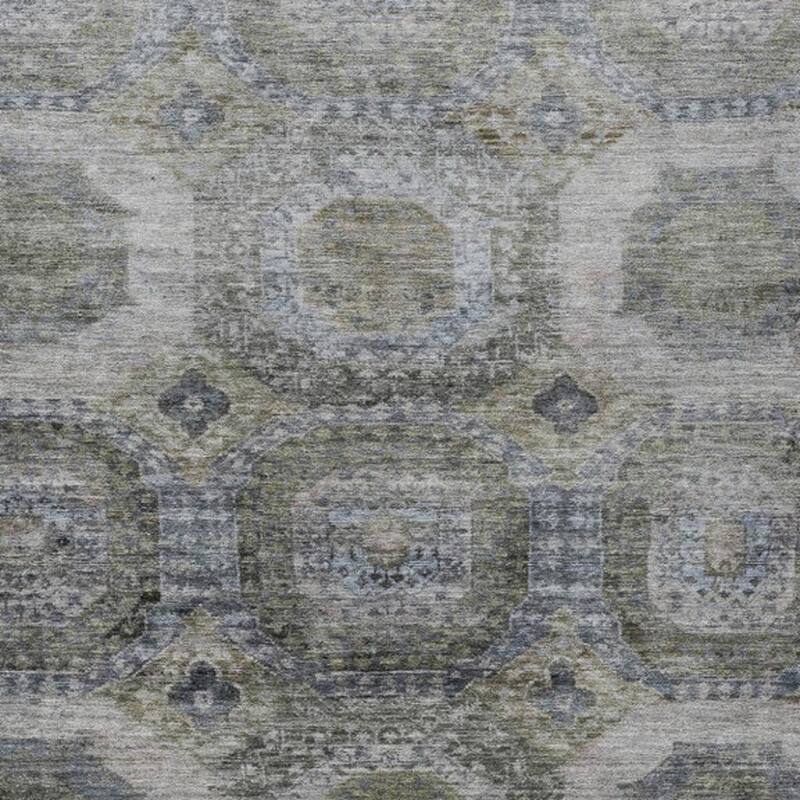 HomeRoots Medallion Transitional Rectangle Outdoor Rug