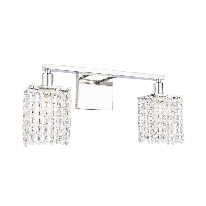 Olivia 2-light Glam Clear Crystals Vanity Light
