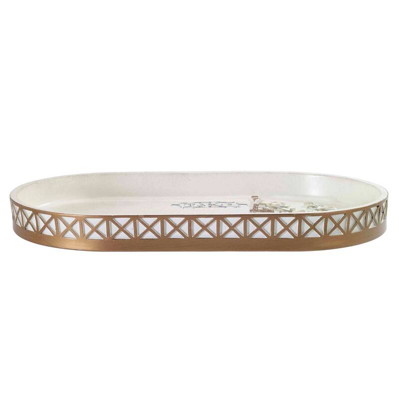 Avanti Linens Paris Botanique Tray - White