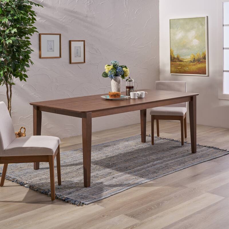 Farmhouse Solid Wood Dining Table with 4 Square Leg