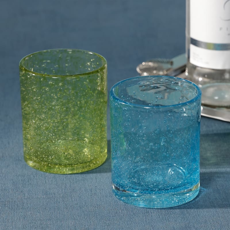 Antibes Bubble Glass Tumblers, Set of 4
