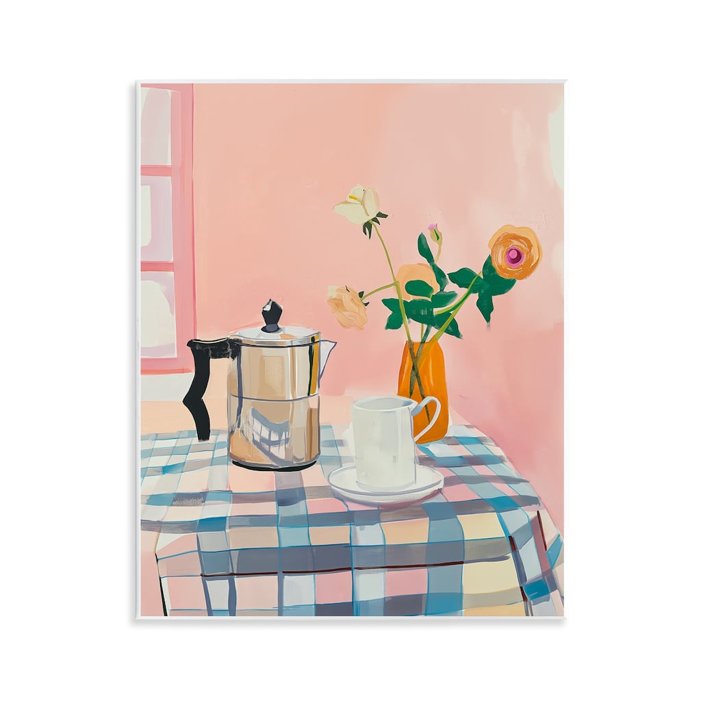 Stupell Pink Retro Kitchen Table Wall Plaque Art Design By Arlington Prints