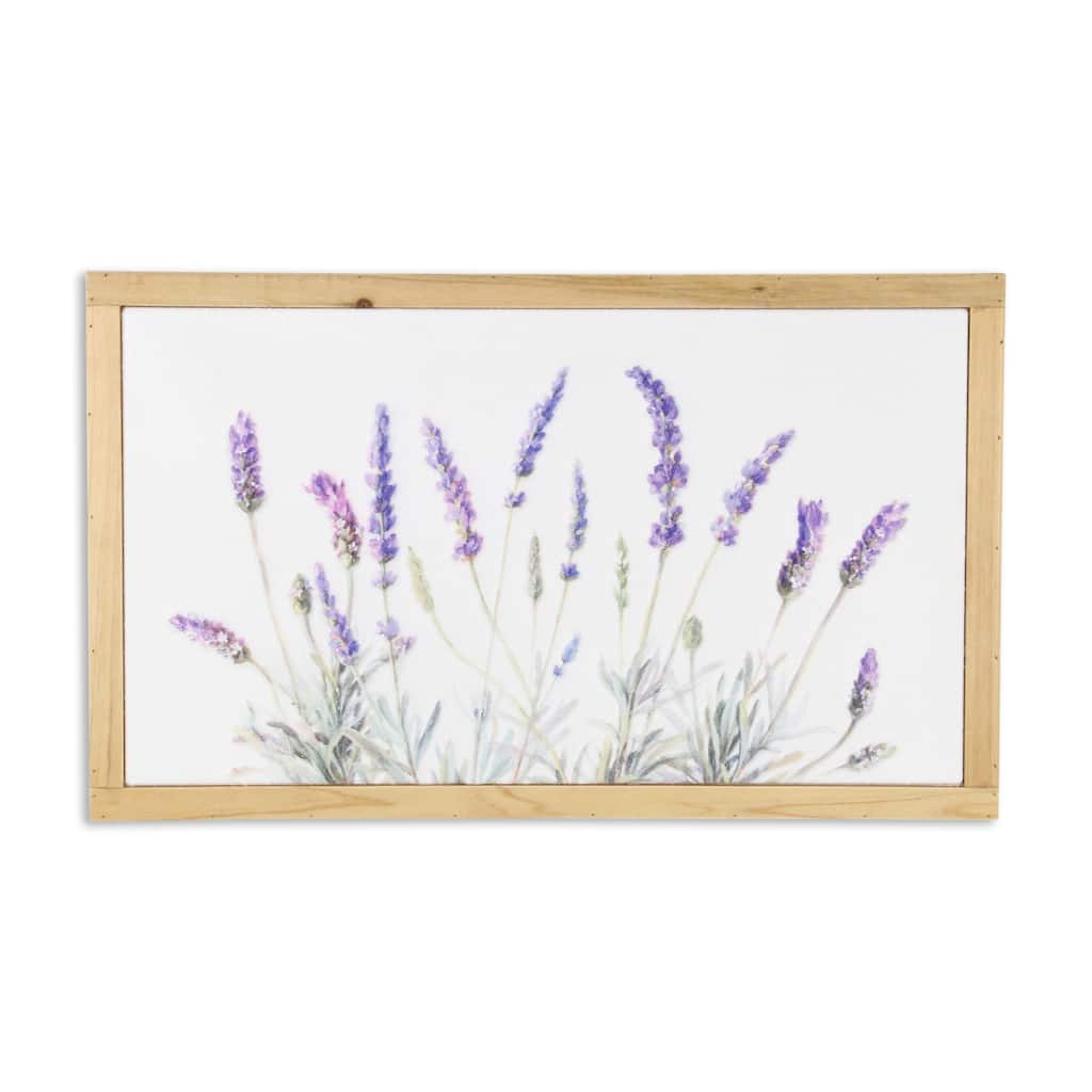 Lyulia Multicolor Metal Horizontal Flowering Lavender Bouquet Wall Panel