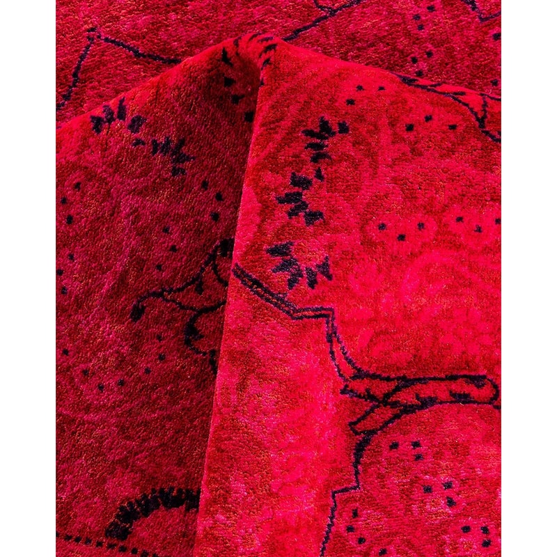 Fine Vibrance, One-of-a-Kind Hand-Knotted Area Rug - Pink, 6' 1" x 8' 10" - 6' 1" x 8' 10"