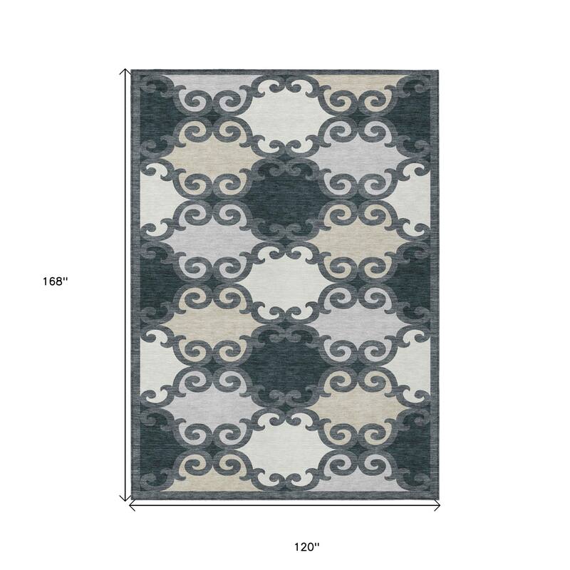 HomeRoots Trellis Transitional Rectangle Outdoor Rug