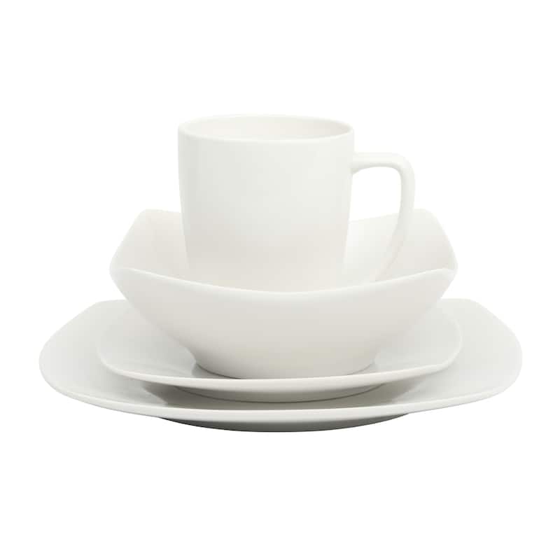 Gibson Home Zen Buffet 16-Piece Dinnerware Set - White