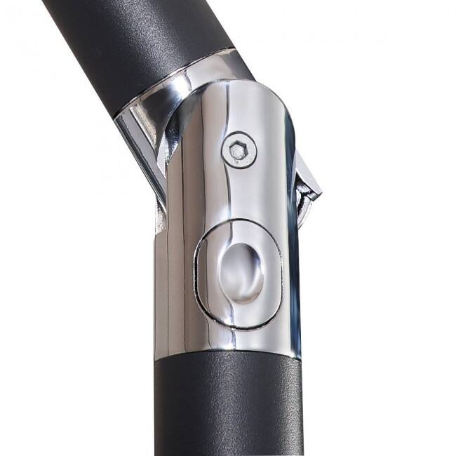 9FT Patio Solar Umbrella LED Patio Market Steel Tilt W/ Crank Outdoor New