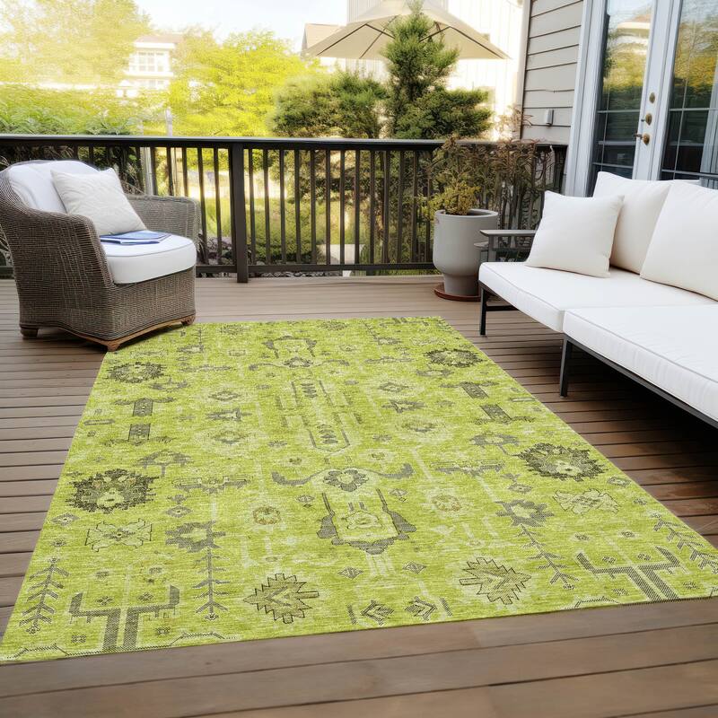 Machine Washable Indoor/ Outdoor Chantille Boho Rug