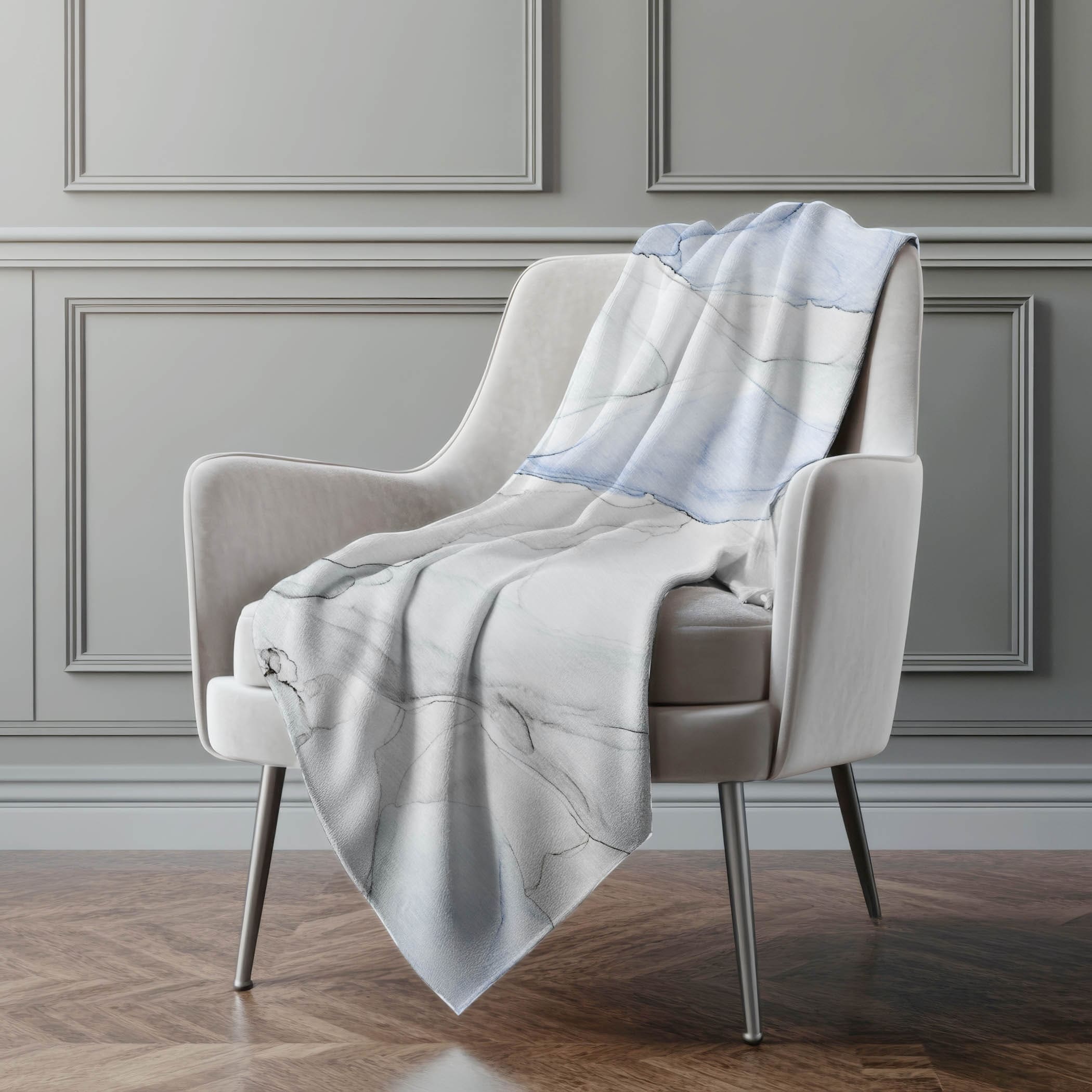 Premium Machine Washable Modern Abstract Sherpa Throw Blanket
