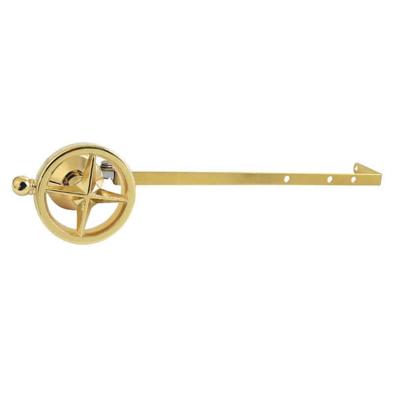 Kinston Brass Universal Front or Side Mount Toilet Tank Lever with Knurled Handle - Polished Brass