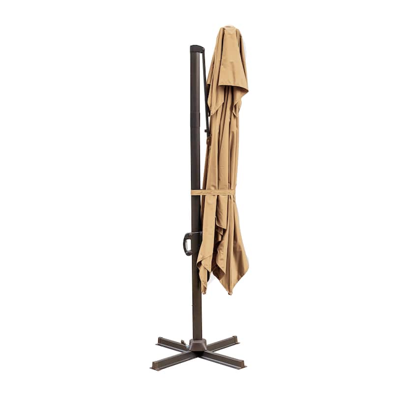 Pellebant 10 X 10 Ft Patio Offset Umbrella with Double Top