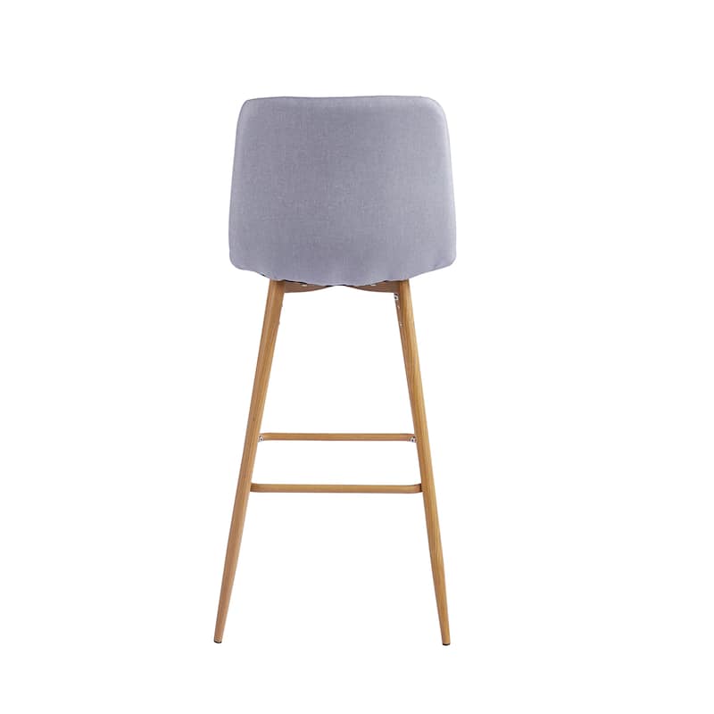 Porthos Home Eila Bar Stools Set of 2, Fabric Upholstery, Metal Legs