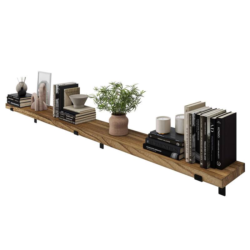 Wallniture Menton 48-60-72-84 inch Long, 9.25" Deep, 1.5" thick Floating Wall Shelf for Wall, Office Decor, Rustic Decor, 1 Pc