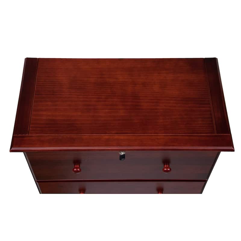 Palace Imports 100% Solid Wood 5-Jumbo Drawer Chest with Lock
