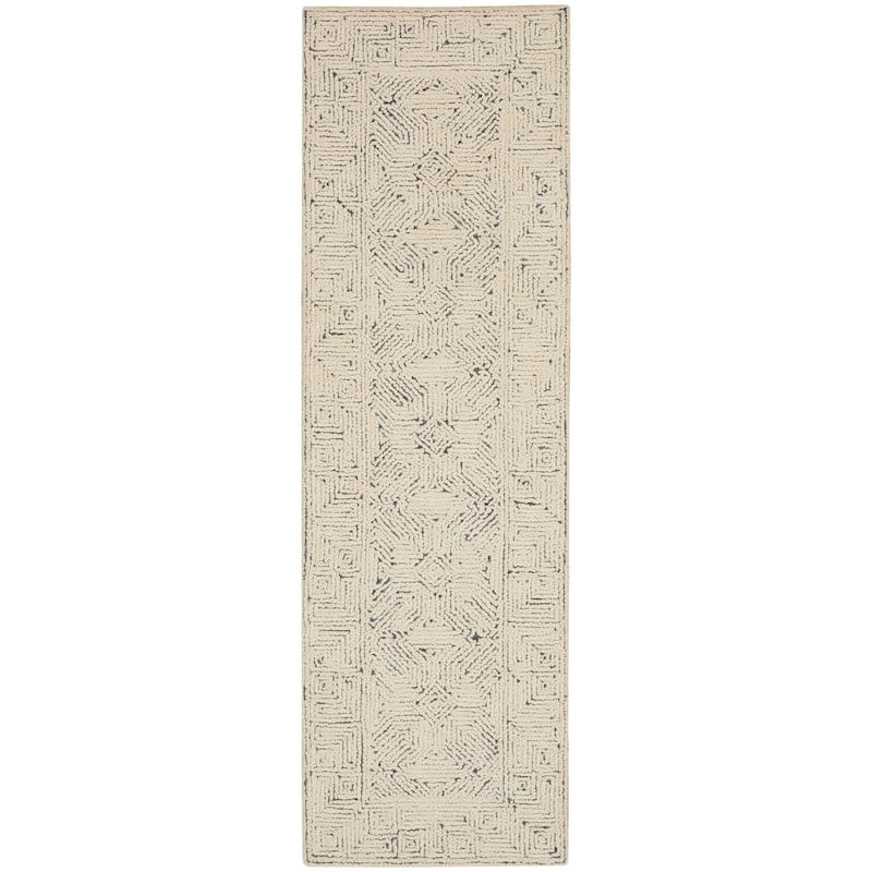 Nourison Vail Geometric Textured Wool Area Rug