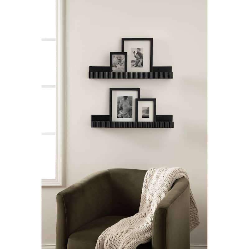 Kate and Laurel Furrow Ledge Shelf Set.