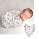 preview thumbnail 3 of 4, Watercolor Floral Collection 7-piece Newborn Baby Layette Set - Blush Pink Grey and White Boho Shabby Chic Rose Flower Farmhouse