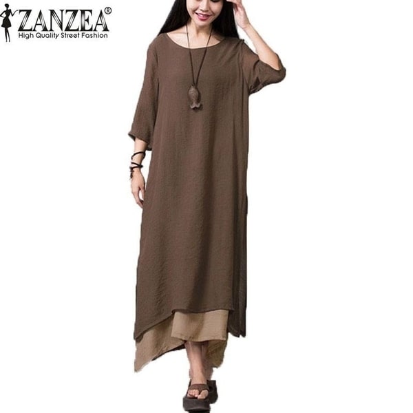 zanzea linen dress
