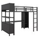 preview thumbnail 28 of 30, Full Size Loft Bed with Storage Cubes and Shelves, Heavy Duty Loft Bed for Kids Teens Adults
