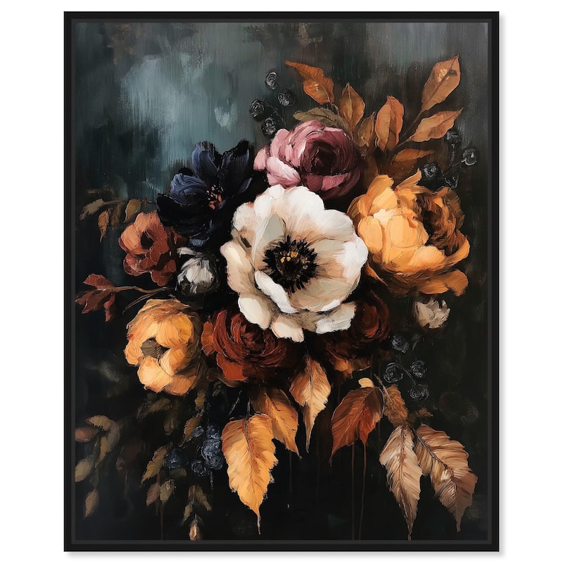 Dark Roses Beauty II Canvas by Art Remedy - 16" x 20" - Black