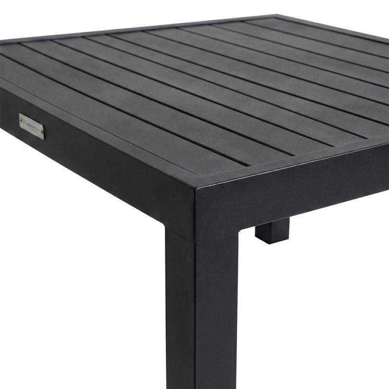 Chelsea 27" Square Aluminum Outdoor Coffee Table - Modern Weather Resistant Patio Accent Table, Rust-Proof Powder Coated Frame