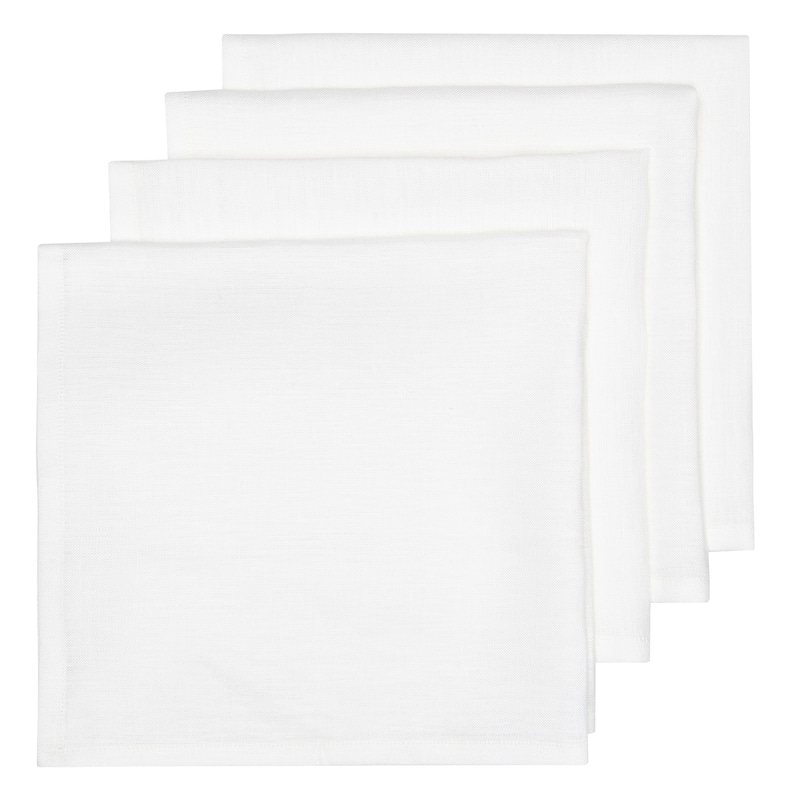 Caravan Palma Handwoven Napkins - Set of 4 - White