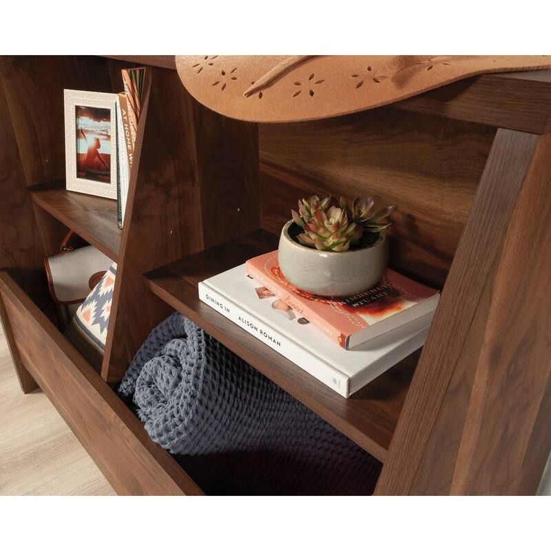 Willow Place Footboard/bookcase - 1-drawer - Grand Walnut