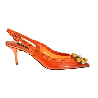 orange sling back shoes