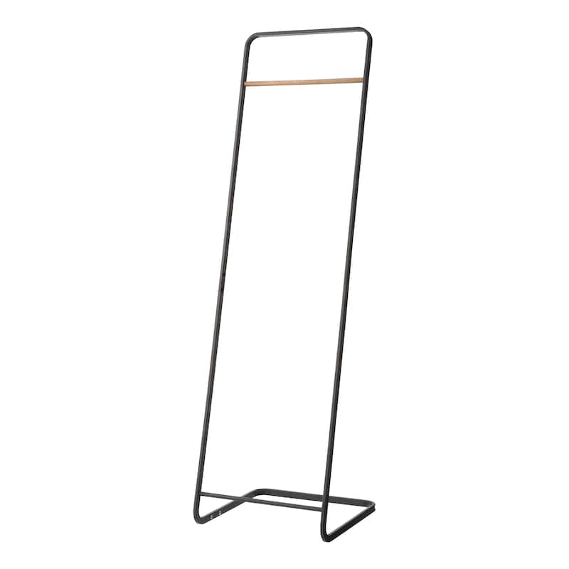 Yamazaki Home Coat Rack, Steel, Holds 11 lbs - L 15.75 x W 15.75 x H 55.12 inches - Black