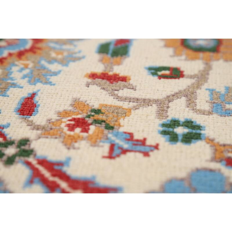 All-Over Floral Kazak Oriental Foyer Rug Hand-Knotted Wool Carpet - 2'0" x 3'0"