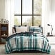 preview thumbnail 12 of 21, Intelligent Design Roger Plaid Comforter Set with Bed Sheets Teal/Black - Full
