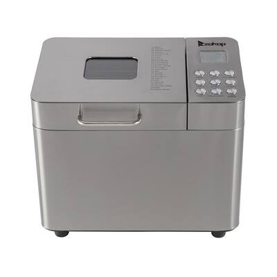 2lbs Stainless Steel Bread Machine with Digital Touch Panel