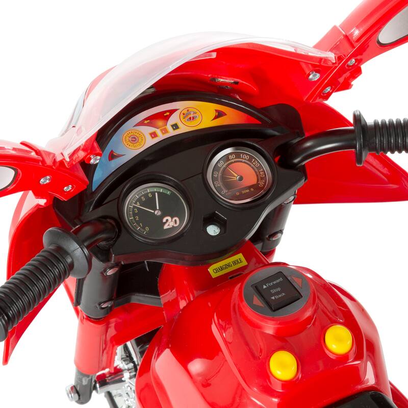 Rider Kids Motorcycle - 3-Wheel Electric Ride-On Car with Reverse, Sounds, Headlights - 6V Battery Motorbike for Ages 3 to 6