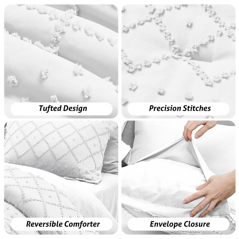 Set of 5/7 Pieces Brushed Comforter Set, Bed-in-a-Bag