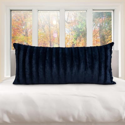 Cheer Collection 18x40 Faux Fur Decorative Throw Pillow