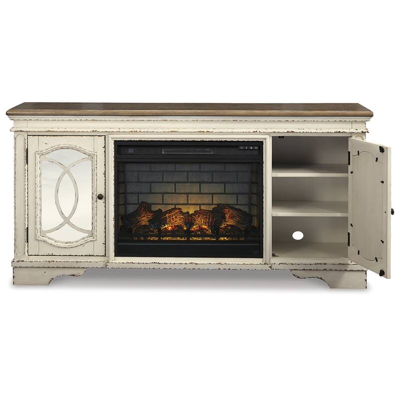 Realyn 74" TV Stand with Electric Fireplace