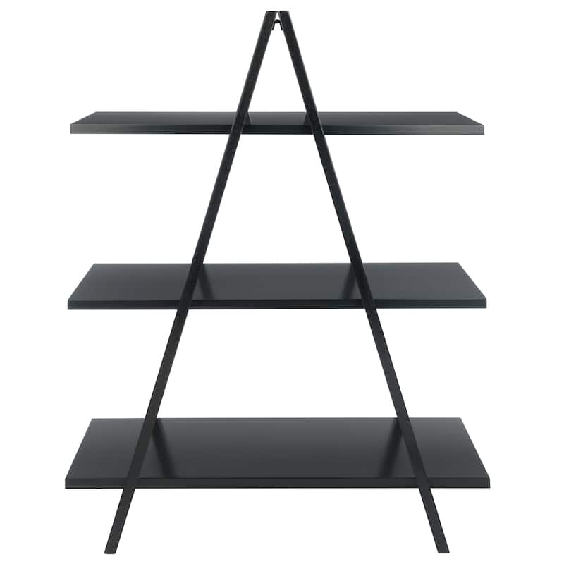 Aaron 3-Tier A-Frame Shelf, Black - 30.12 x 15.28 x 38.39 inches