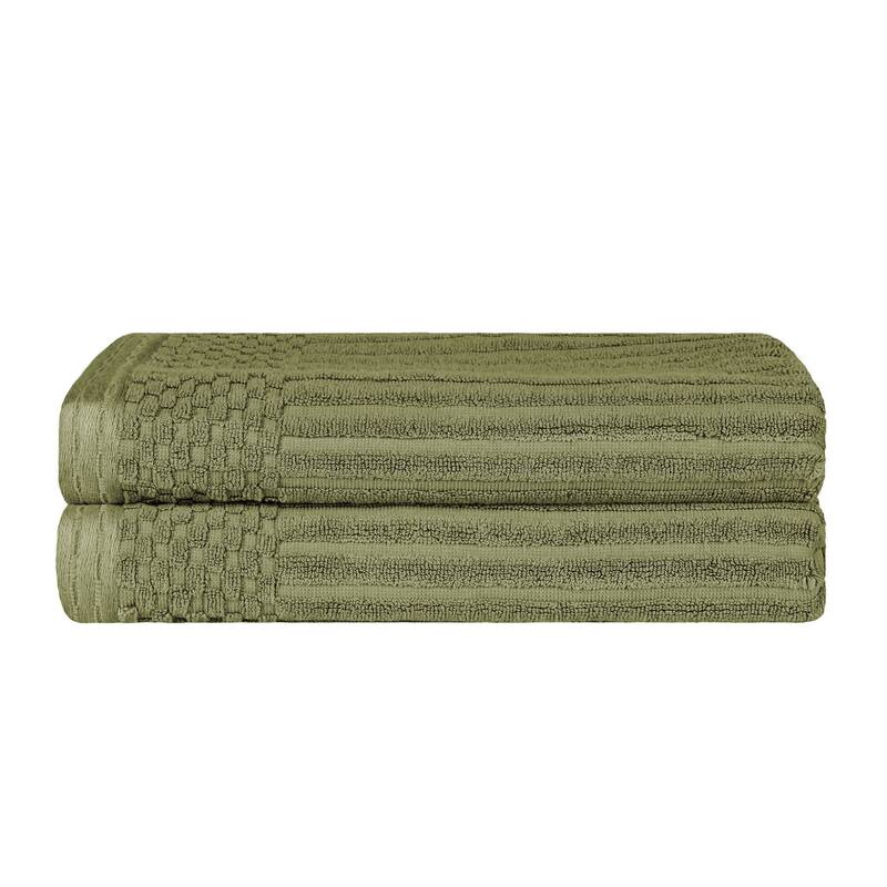 Superior Ribbed Cotton Absorbent Heavyweight Bath Towel Set
