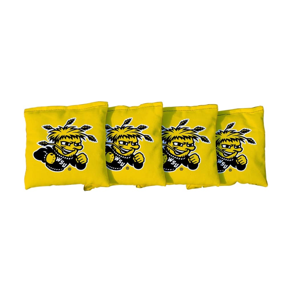 Wichita State University WSU Yellow Cornhole Bags