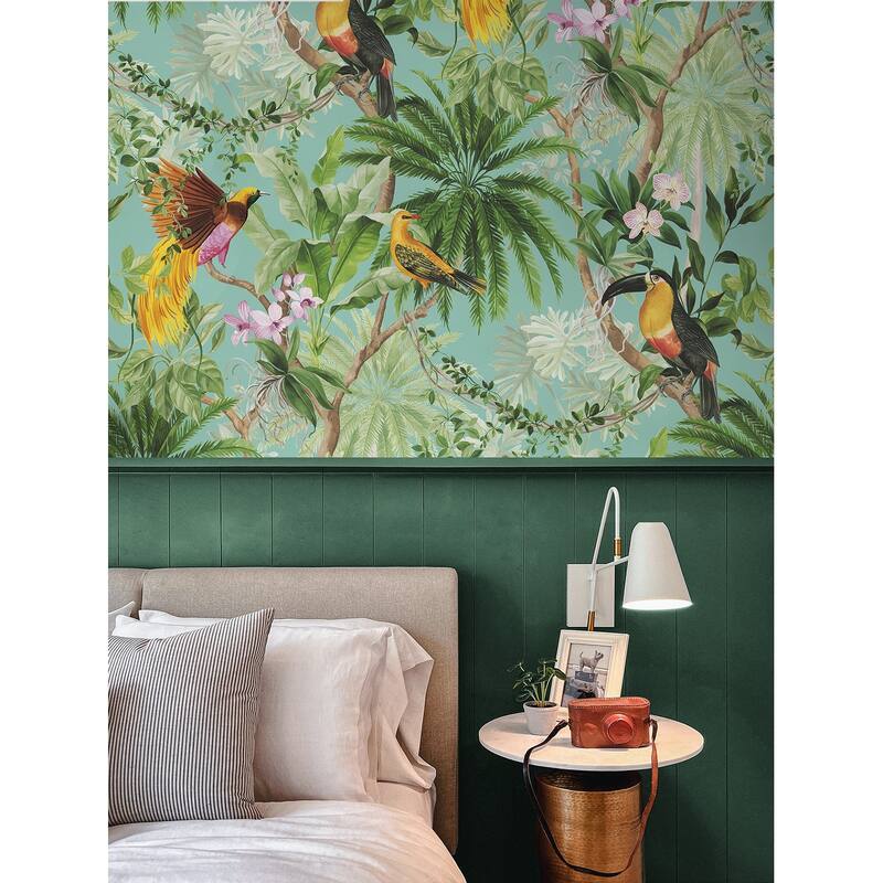 Harry & Grace Tropical Bird Peel and Stick Wallpaper